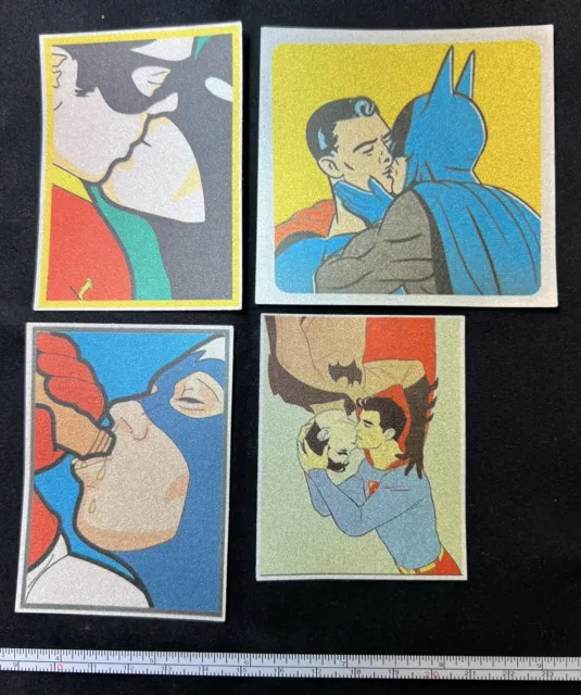Gay Superhero Sticker Lot - Batman, Superman, and Captain America