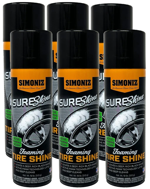 Lack Schwarz Glänzend Simoniz Back To Black Reifenpflege-Spray – Glanz Für Kunststoff & Gummi, 3 X 600 Ml Textilspray Schwarz