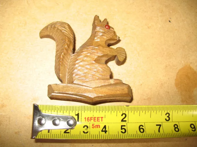 old wood cuckoo clock western germany crafts squirrel treen