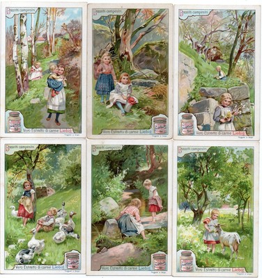 LIEBIG S 918 CIF 917 CACCIATORI DI ANIMALI DA PELLICCIA Ed ITALIANA 
