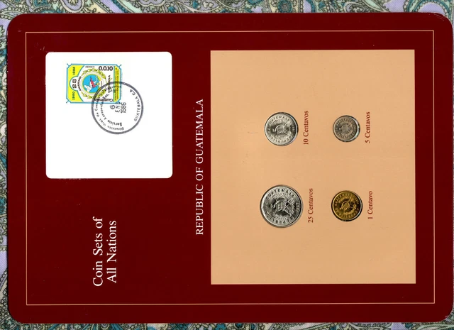 Coin Sets of All Nations Guatemala UNC 1,5,10,25 Centavos 1987