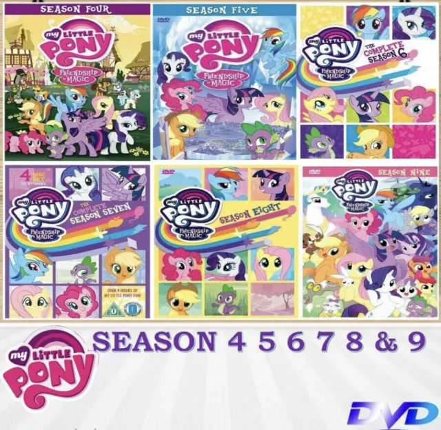 My Little Pony: La magia de la amistad Temporada 4,5,6,7,8,9 DVD ~ Todas...