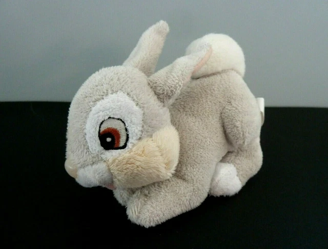 * DOUDOU PELUCHE DISNEY NICOTOY TOTAL LAPIN PANPAN ROSE GRIS BLANC 15cm TBE