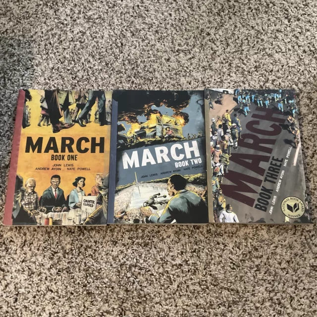 March Vol. 1 2 & 3 Top Shelf Graphic Novel Comic Book Lot of 3