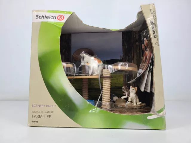 (NEW) Schleich Cats Scenery Pack 41801 World Of Nature Farm Life