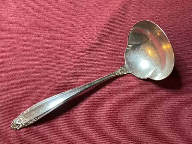 ONE Sterling Solid Gravy Ladle Prelude Pattern NO MONO International Silver Good