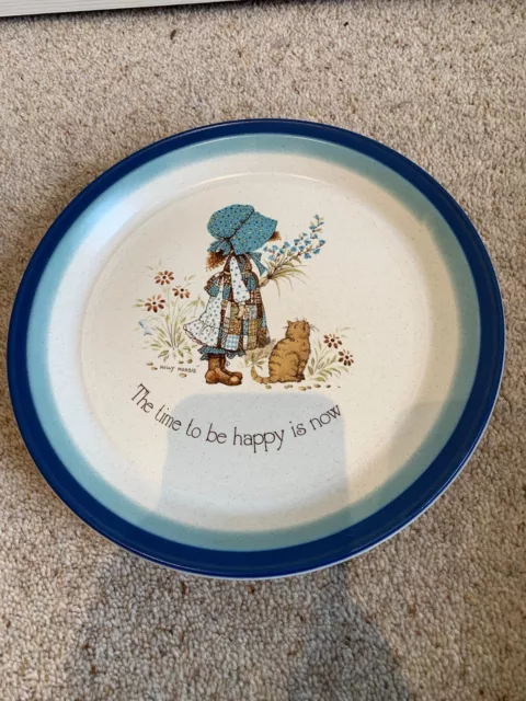 Vintage Holly Hobbie Collector's 10" Plate 1978 - The time to be happy is now.