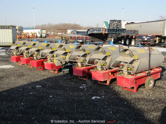 Lot of (8) Frost Fighter IDF-500 Indirect Fired Portable Jobsite Heaters bidadoo