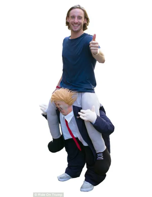 Trump Halloween Costume Ride On Donald Trump Adult Funny President One Size NEW