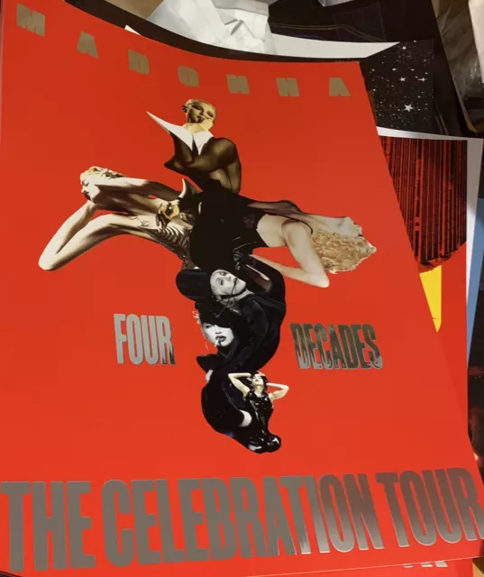 2023 MADONNA THE CELEBRATION TOUR - OFFICIAL POSTER RED Concert 40 Years Decades