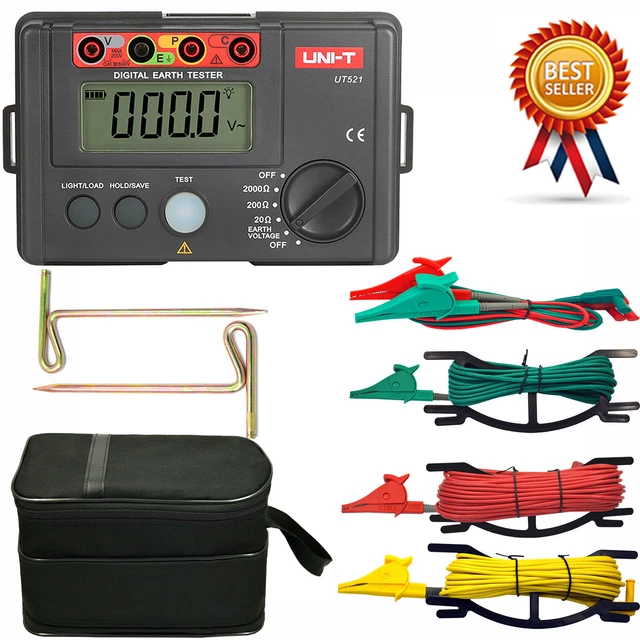UNI-T UT521 Tester terrestre digitale misuratore di resistenza isolamento terra  IK