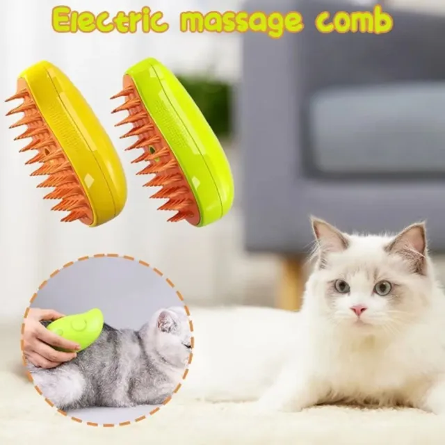 Cat Steam Brush Cat And Dog Pet Electric Spray Massage Comb Anti Flying HairComb