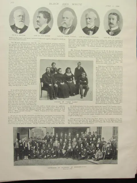 1898 Print ~ Veterans At Kidderminster Victims Of Lead Glaze Malcolm Mackay