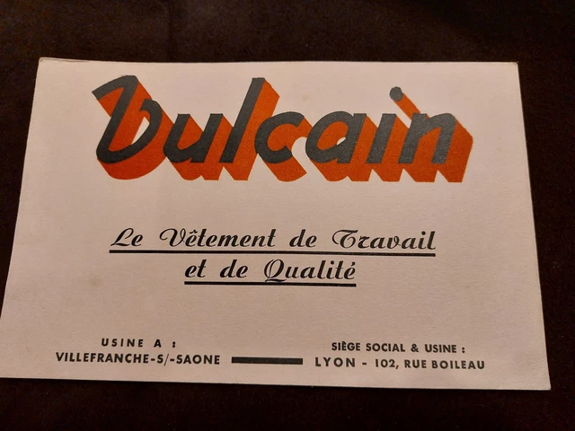 A40 Ancien collection Buvard Vétement de Travail et de qualité VULCAIN