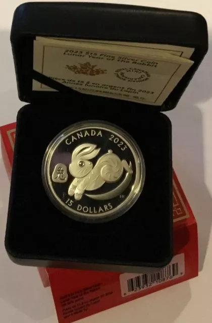 2023 Canada 1 oz Proof Silver $15 Lunar Year of the Rabbit - !