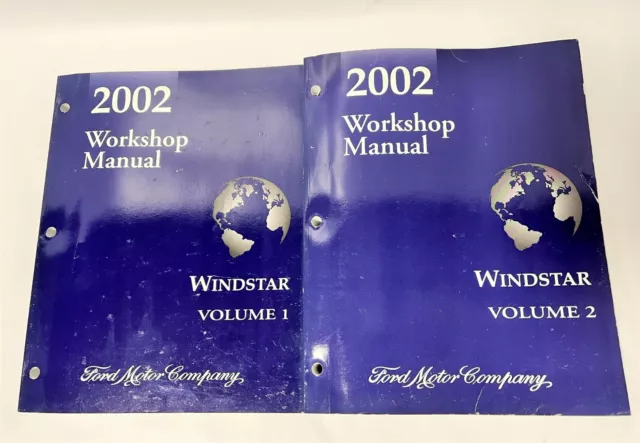 WINDSTAR VOLUME 1 and 2  2002 FORD FACTORY DEALER SERVICE REPAIR MANUAL BOOK