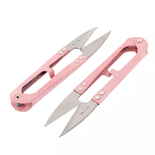 Sedal Cruz hilo cortador de Metal en forma de U tijera rosa 2 piezas