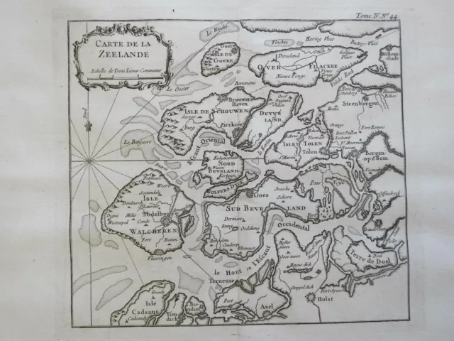 Zealand Holland Netherlands Low Countries fortified cities 1760 Bellin map