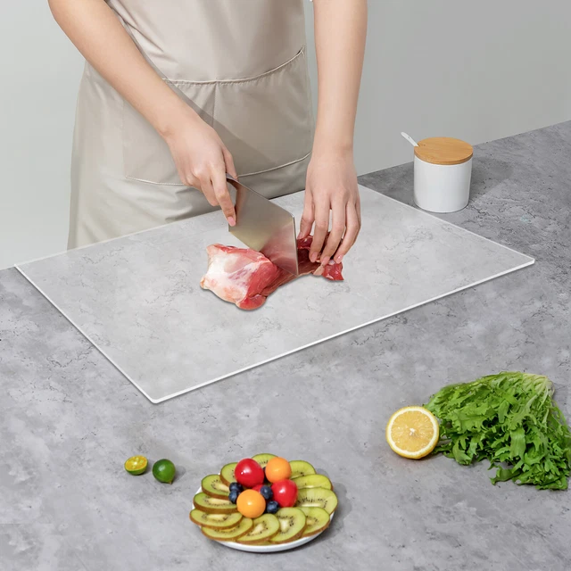 2pcs Acryl-Schneidebretter Küche klar Schneidebrett Counter Board 18*16 in