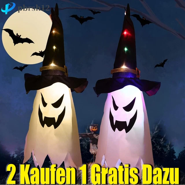 Decorazione Halloween LED lampeggiante incandescente mago spirito cappello lanterna decorazione DE
