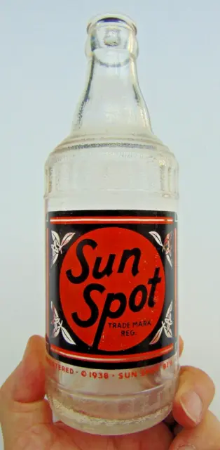 1930's Vintage SUN SPOT Acl Soda Bottle - ATLANTA, GA. Georgia  HALLOWEEN COLORS