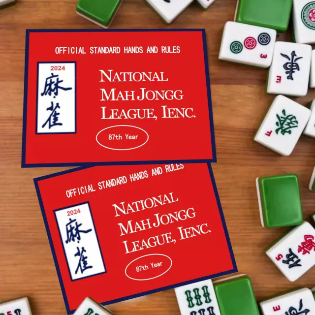 2024 Mahjong Cards 8Pcs Mah Jongg National Official Standard Rules Scorecard