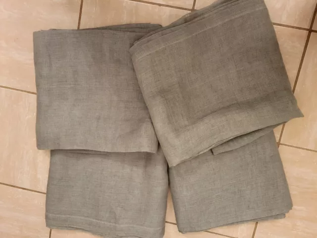 Restoration Hardware Masters Of Linen Sheer Linen Panels/Curtains 4
