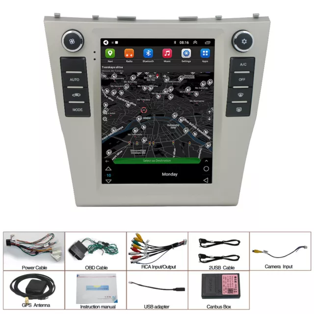 9.7inch 2+32g Android Car Stereo Radio GPS MP5 Player For Toyota Camry 06-11