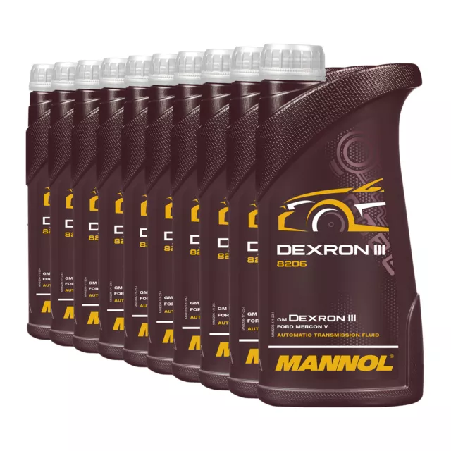 10 (10x1) Liter MANNOL Dexron III G/H/F Automatik Getriebeöl/ ATF Öl/ Servoöl