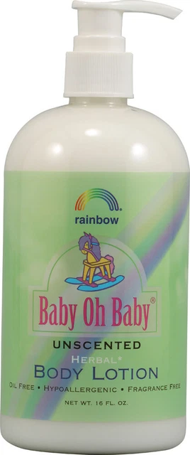 Unscented Baby Oh Baby  Body Lotion by Rainbow Research, 16 oz