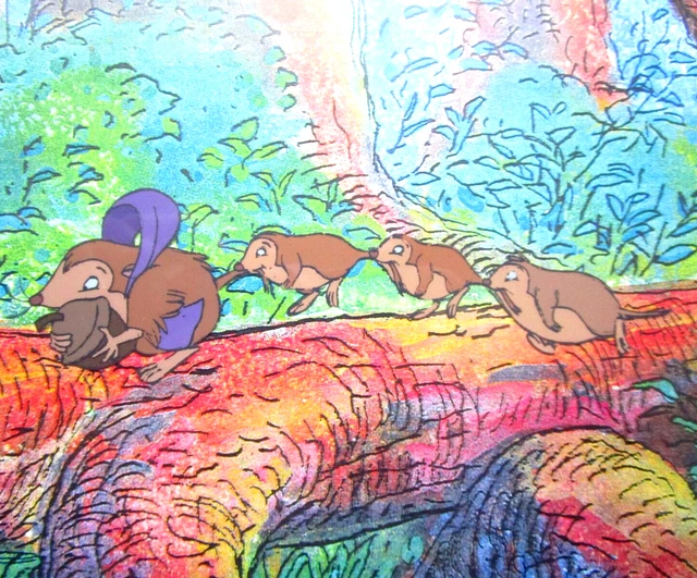SECRET OF NIMH 1982 Mrs POSSUM  pets DON BLUTH Original animation Production CEL