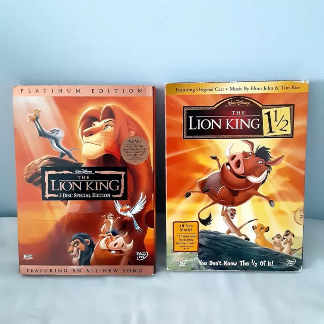 Walt Disney DVD Lot; The Lion King Platinum Edition & The Lion King 1 1/2