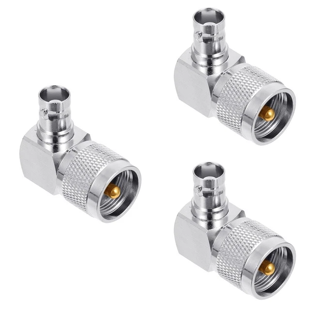 3 PCS Adaptateur Cuivre Bnc Vers Uhf Coaxial En Radio Femelle Mâle Kit