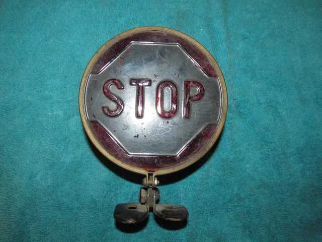 VINTAGE RELIABLE MFG. Stop-Signal Accessory Antique Car Stop Light $125