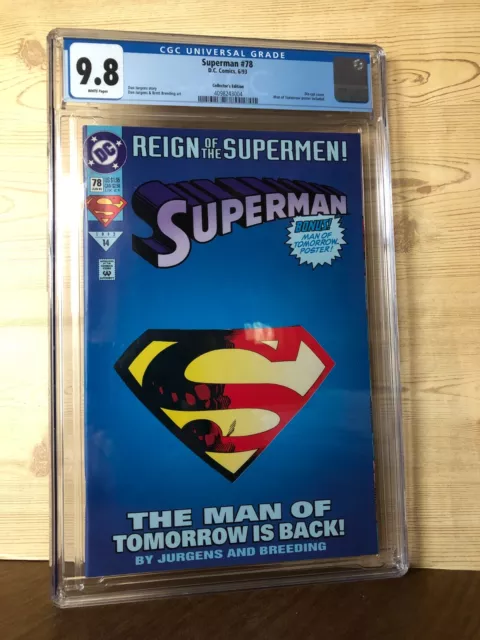 Superman #78 Collector's Edition DC Comics 1993 CGC 9.8 Die-cut cover