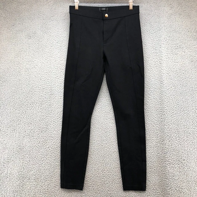 J Crew Pixie Pants Womens 6 Regular Black Skinny Leg Stretch Mid Rise Flat Front