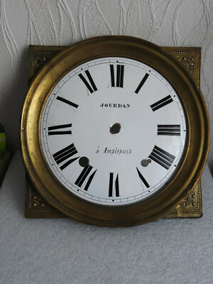 Cadran D'horloge Comtoise Bombé 25 Cm - Émail Fleuri - Neuf