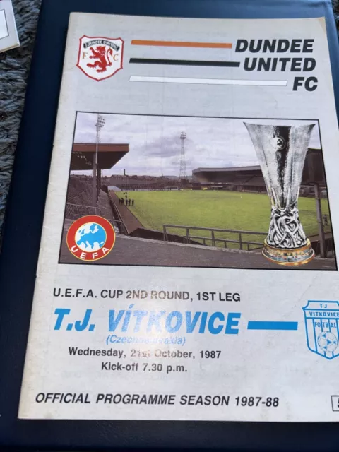Dundee Utd V TJ Vitkovice  UEFA Cup 2R 1L 21st Oct 1987
