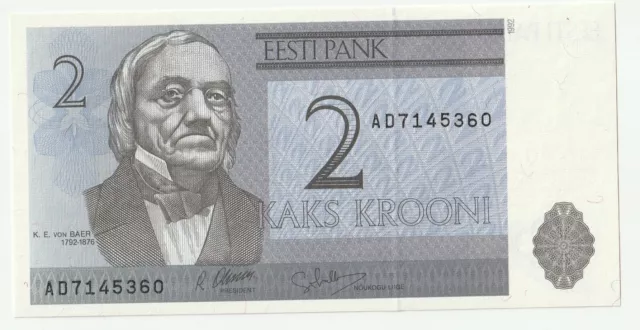 ESTONIA 2 Krooni 1992 UNC, P-70