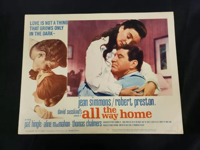 1963 Original *All The Way Home* Lobby Card 11X14 #5 63/304 Simmons/Preston