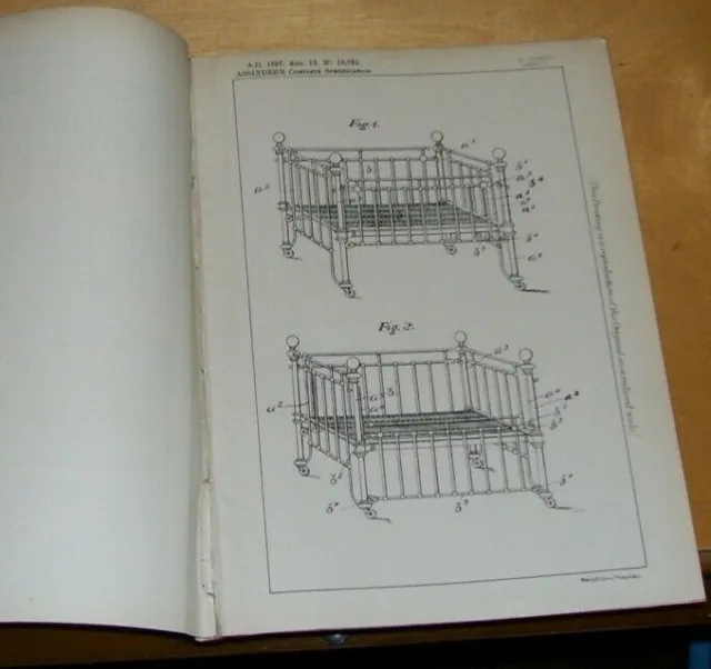 Improvement In Dropside Cots Patent Assinder Birmingham 1897