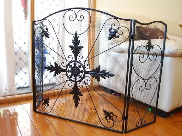 QUALITY Hand Iron French Style Fireplace Screen Fire Guard Shield @3 Colors