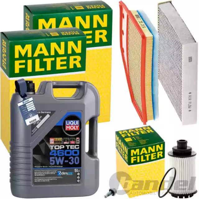 MANN INSPEKTIONSPAKET+5L LIQUI MOLY 5W30 ÖL passend für OPEL INSIGNIA B 2.0 CDTI