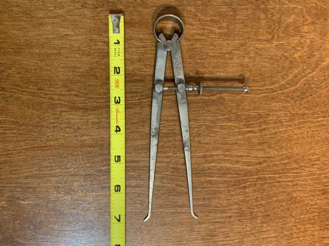 Vintage Starrett Inside Calipers / Dividers Spring Type USA WORKS
