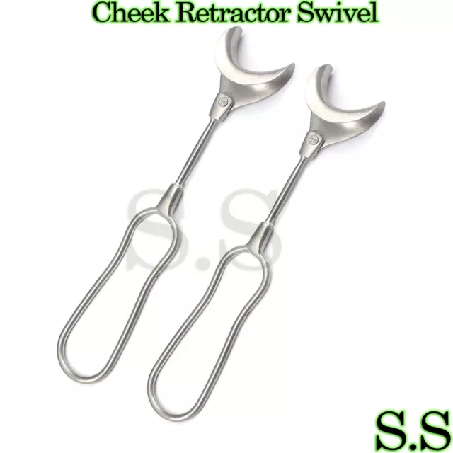2 Pcs Cheek Retractor Swivel blade (Oral Instruments)