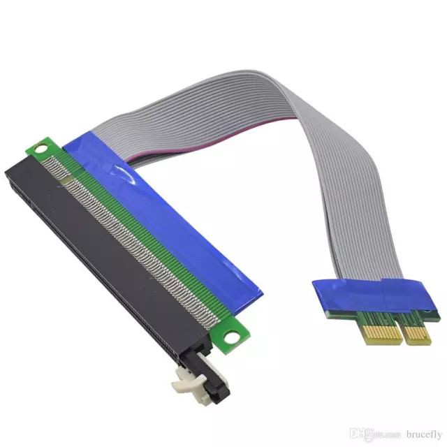 Riser adaptateur PCI EXPRESS 16x vers 1x - SOUPLE - Nappe  PCIE - 190 mm