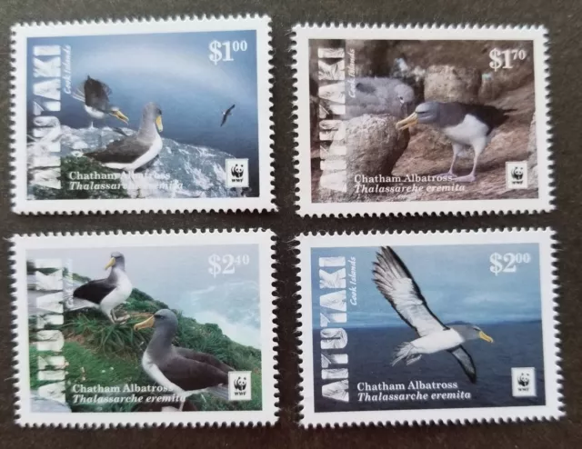 *FREE SHIP Aitutaki WWF Chatham Albatross Birds 2016 Fauna Wildlife (stamp) MNH