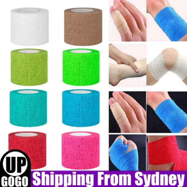 12X Pet Horse Dog Cat Wound Vet Cohesive Bandage Self Adherent Animals Wrap Tape