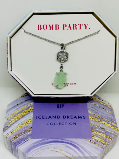 Bomb Party, Jewelry, Bomb Party Call It A Crush Purple Quartz And Rhodium  Plating Og Necklace Rbp