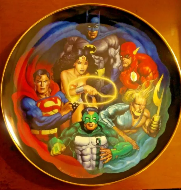 Justice League of America Ltd Collector's Plate #664 / 2500 John Bolton WB Exec.